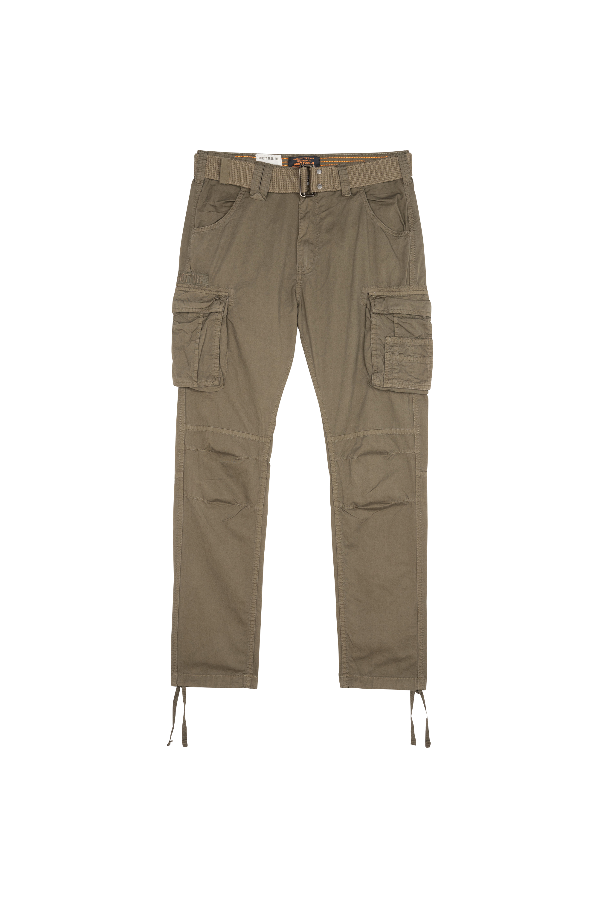 SCHOTT Pantalon treillis ceinturé  Kaki