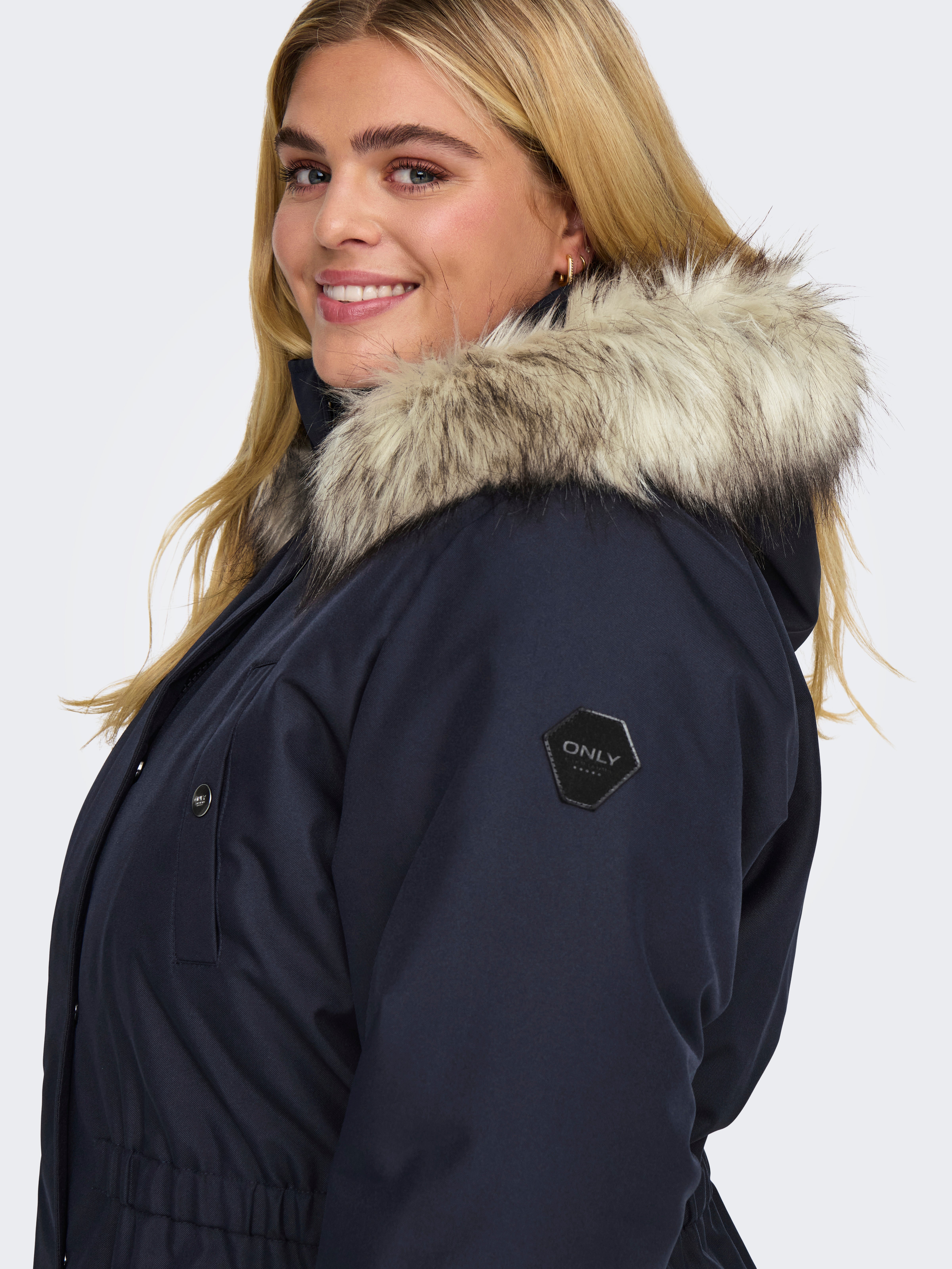 CARIRENA Langer Parka Night Sky