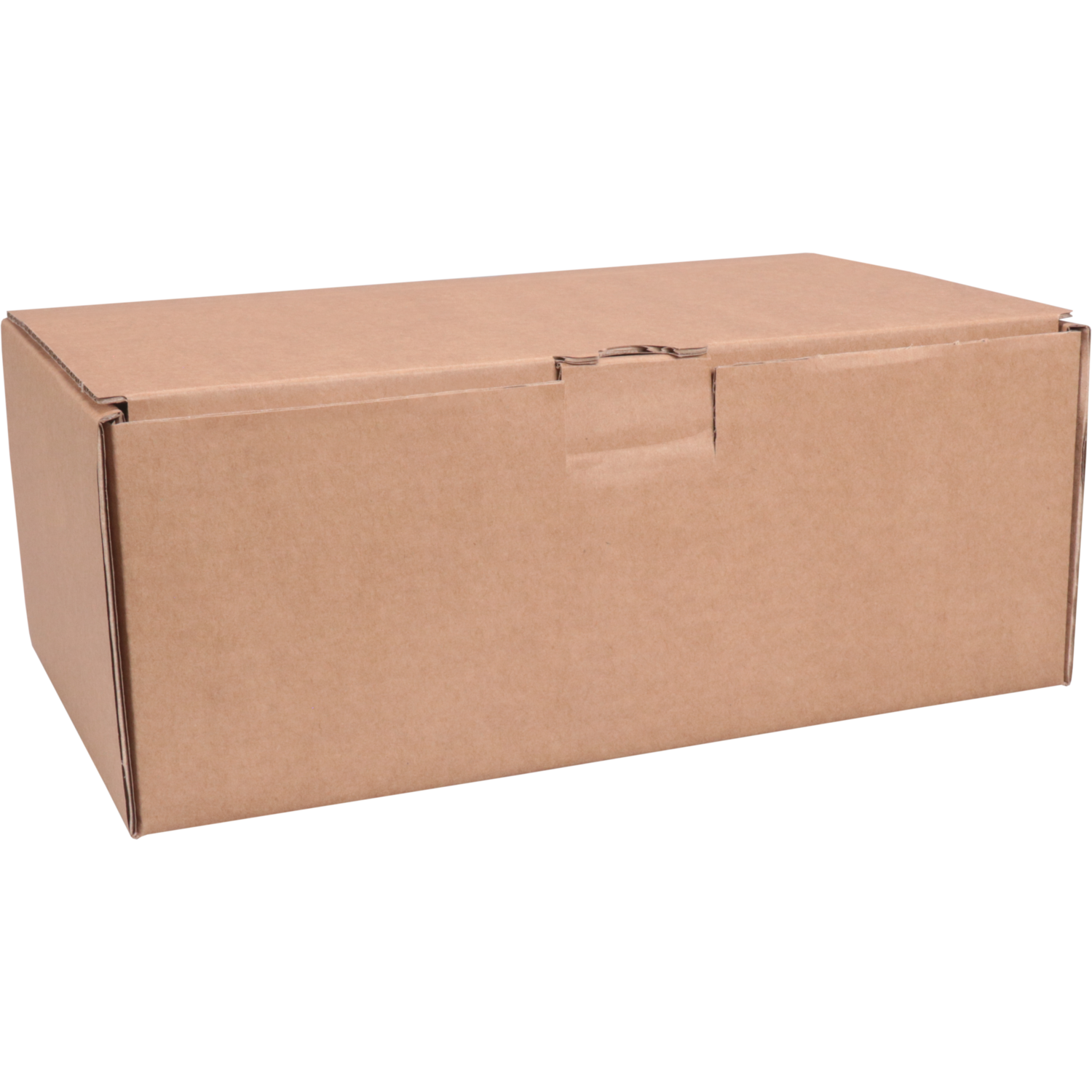 Vouwdoos, golfkarton, 250x150x100mm, met insteekklep, enkele golf, bruin