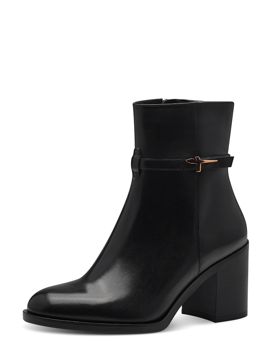 Tamaris Detailed Leather Bootie Black