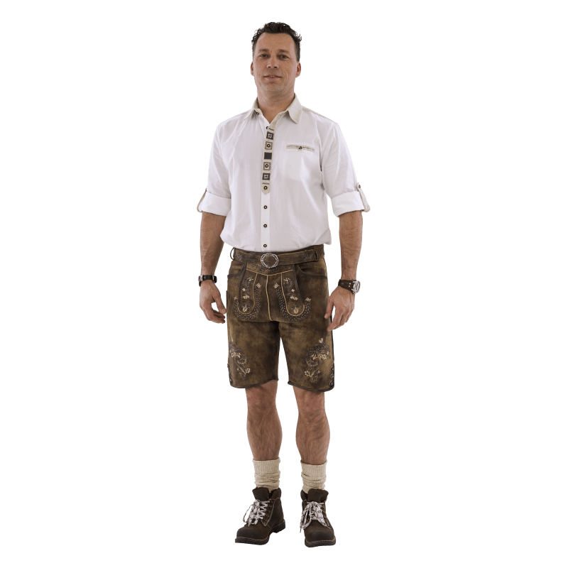Lederhose Bruin Kurz
