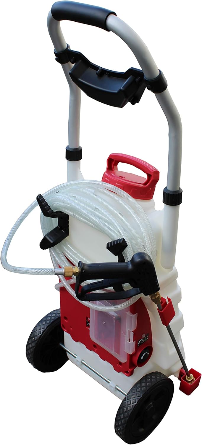 FORUM EQUIPEMENT - Pulvérisateur Électrique Pro Sprayer III 30L – Pulvérisateur Électrique Toiture Longue Portée à Batterie Rechargeable, Débit 240 L/H, Tuyau 8m - 2 Batteries