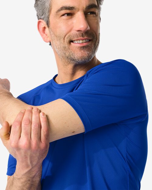 t-shirt de sport homme bleu