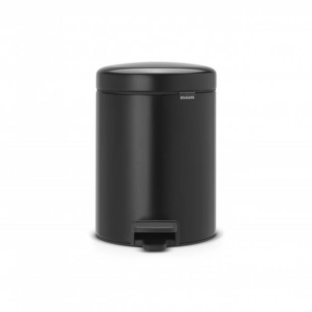 Brabantia newIcon pedaalemmer 5 liter met kunststof binnenemmer - Matt Black