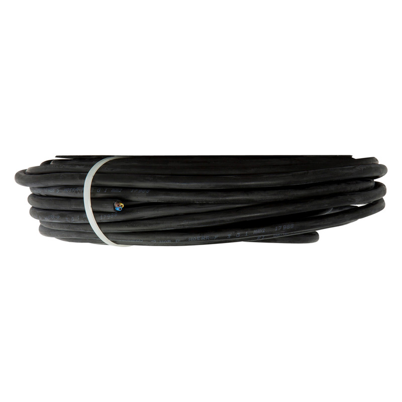Rubber kabel 20m 3x1,0mm² zwart