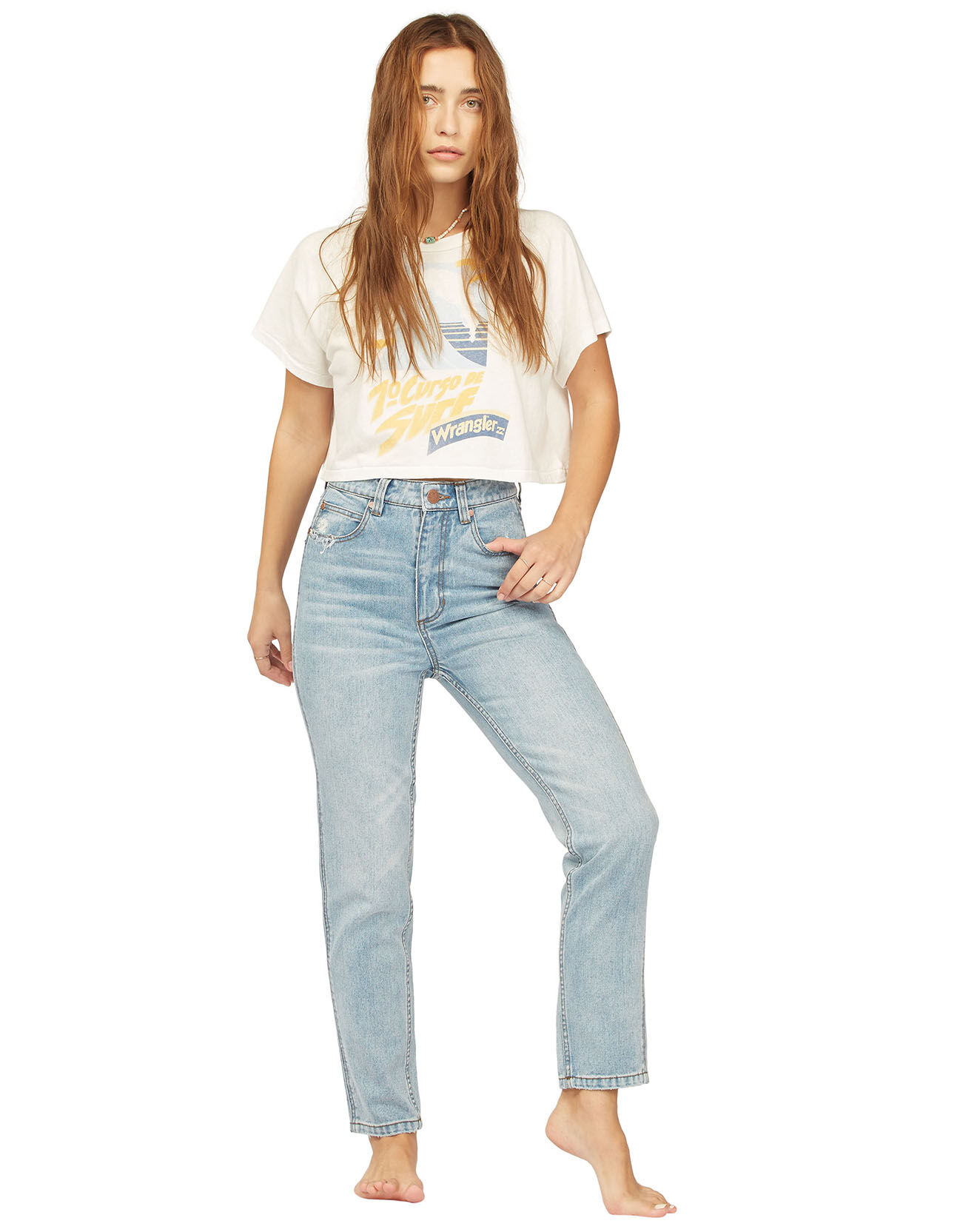 Billabong Jean Billabong x Wrangler Shes Cheeky bleu