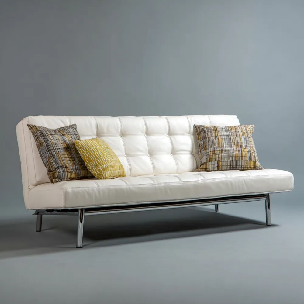 2-Sitzer-Sofa Leder 180x90x85 cm – Weiß – Moderne Eleganz