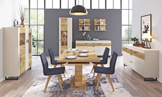 Sideboard Romy Kieselgrau/Braun