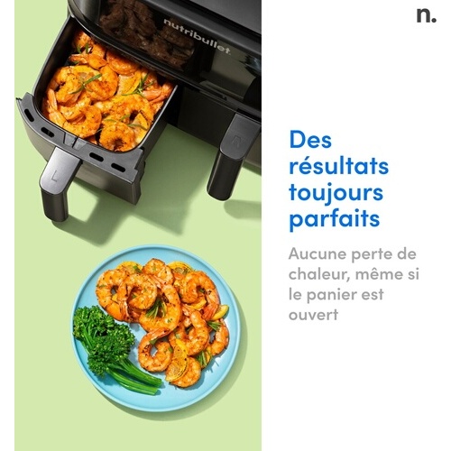 Friteuse sans huile Nutribullet NBA081B AIR FRYERDOUBLE BAC