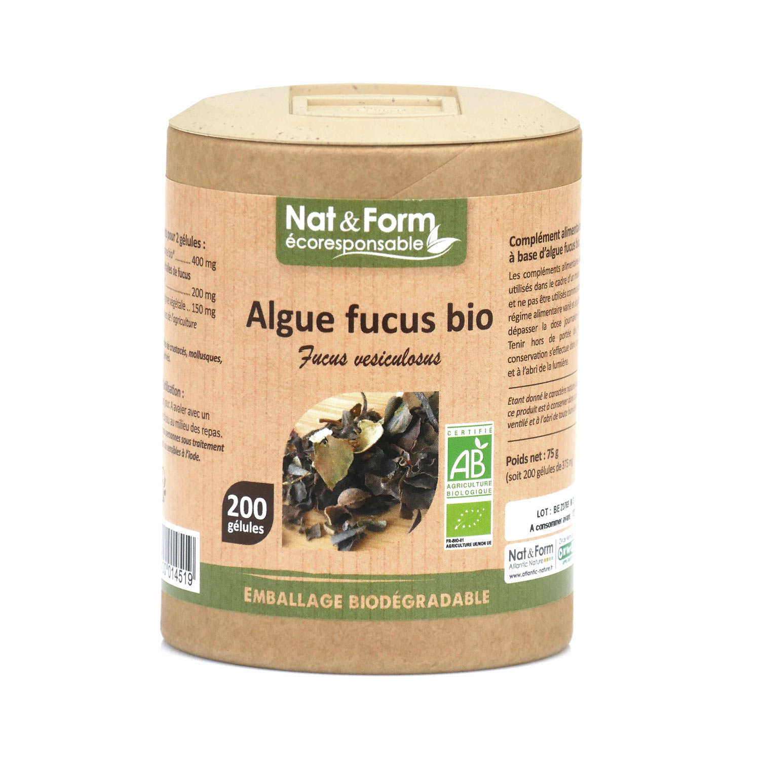 Algue fucus bio - 200 gélules de 375mg