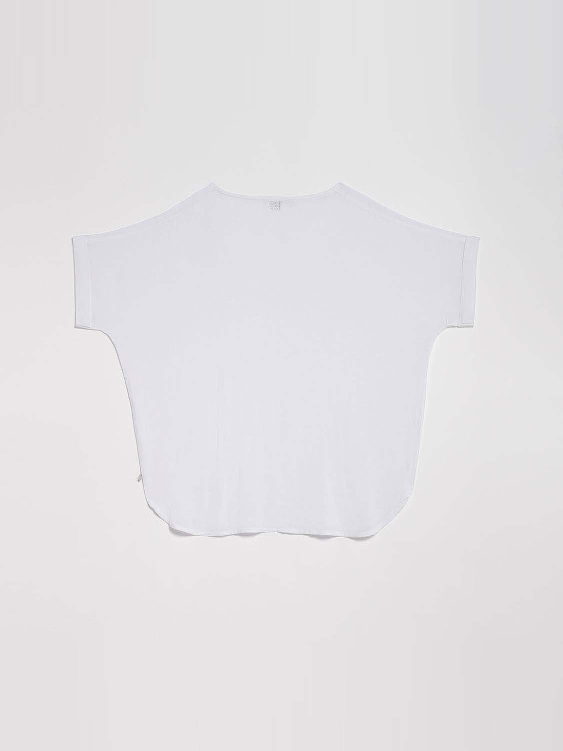 Blouse Femme Col V Viscose Blanche