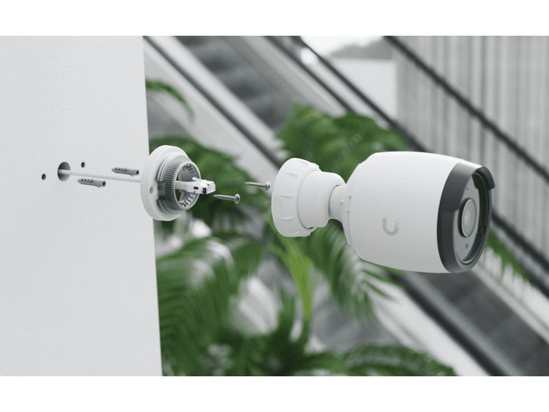 Ubiquiti Netzwerkkamera G6 Bullet Weiss Wetterfeste 4K PoE-Kamera mit KI-Analyse, IR-Nachtsicht und Fahrzeug-/Personenerkennung