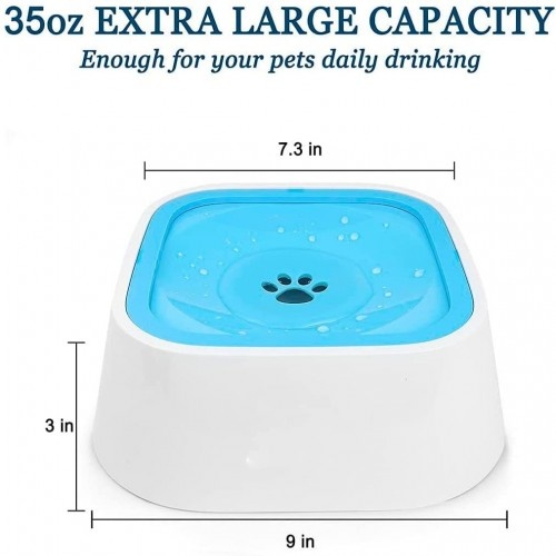 Tigela de água flutuante Edipets, antiderrapante e anti-respingos para animais de estimação.