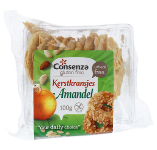 Consenza Kerstkransjes Amandel 100GR
