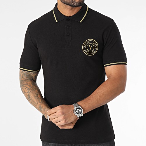 Polo Manches Courtes Vemblem Embro 75GAGT06 Noir Doré
