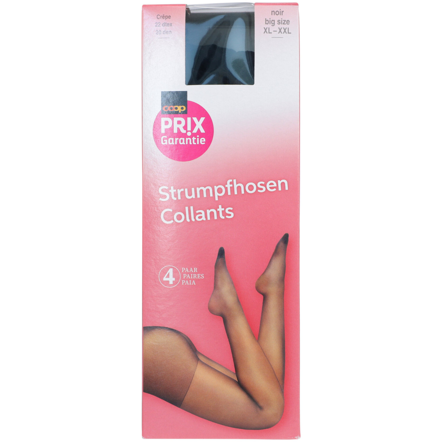 Prix Garantie Strumpfhose Box big size noir