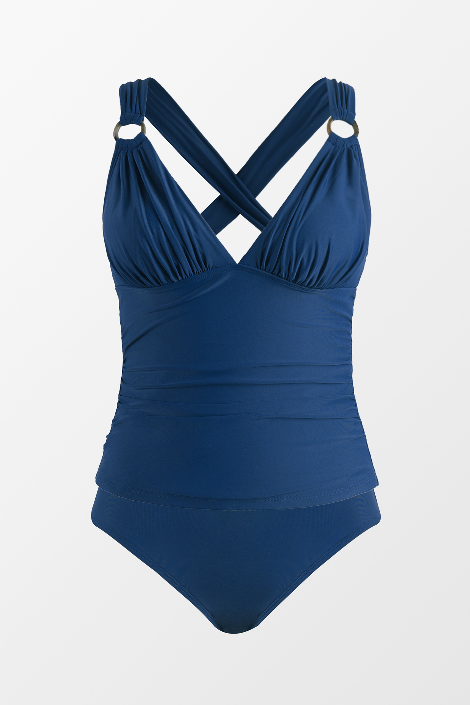 Tankini à col en V et nouer dans le dos