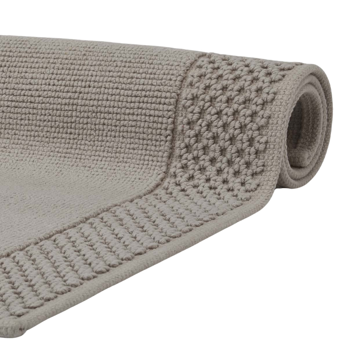 Yuna Badmat Truffle | 60 x 100 cm | Beige | Grijs | Katoen