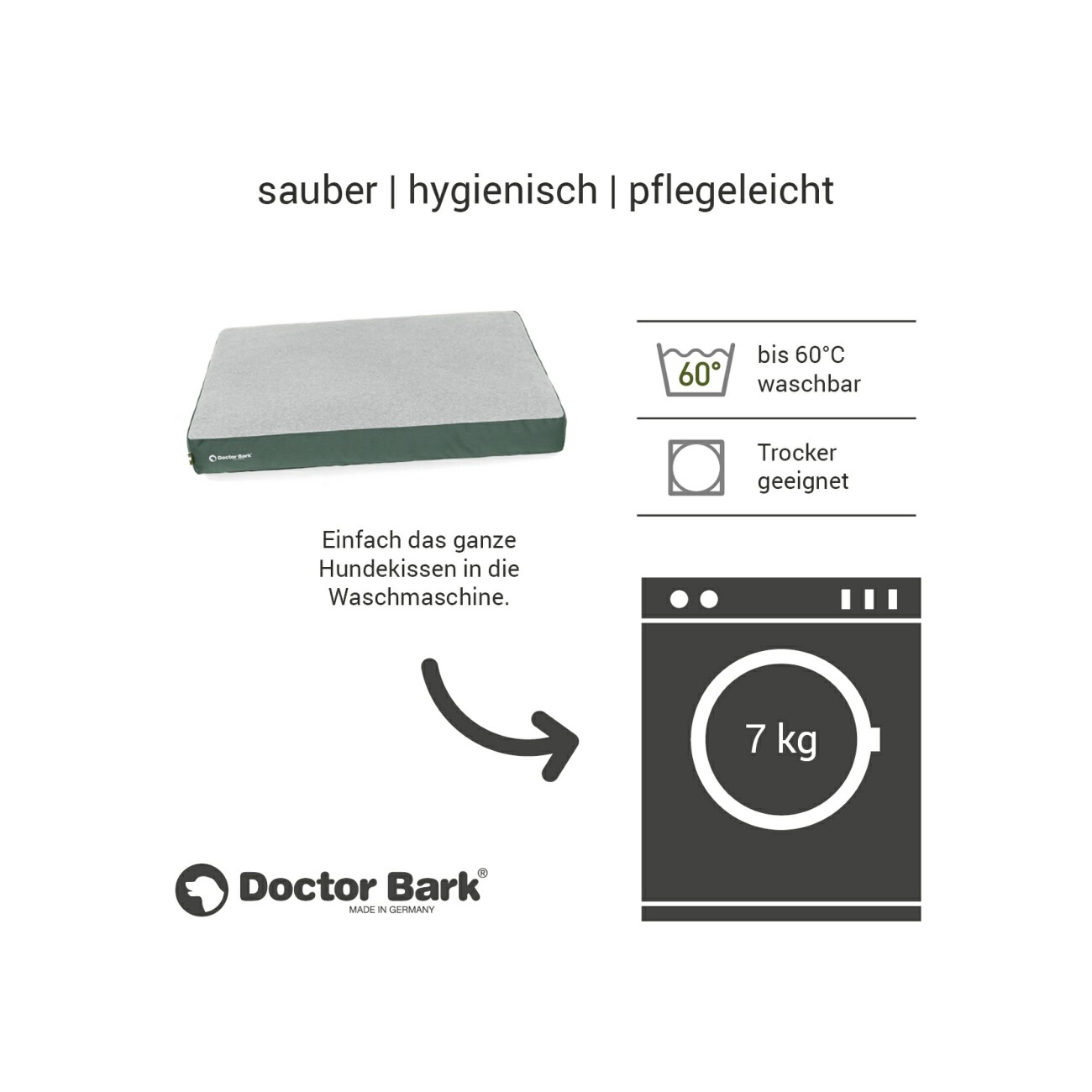 Doctor Bark Lounge-Kissen GreenLabel grün M