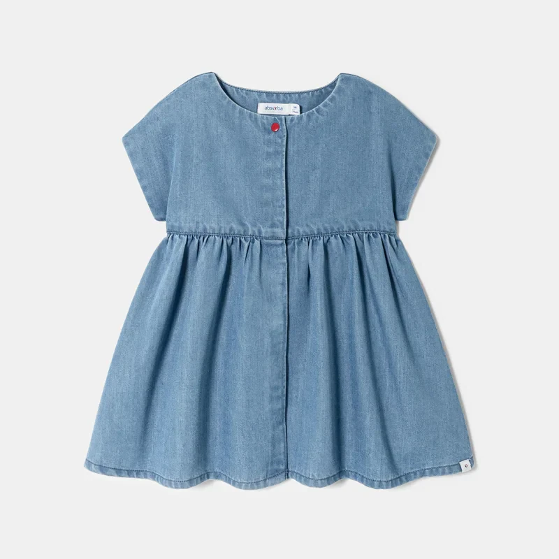 Robe denim léger bleu chambray bébé fille Bleu
