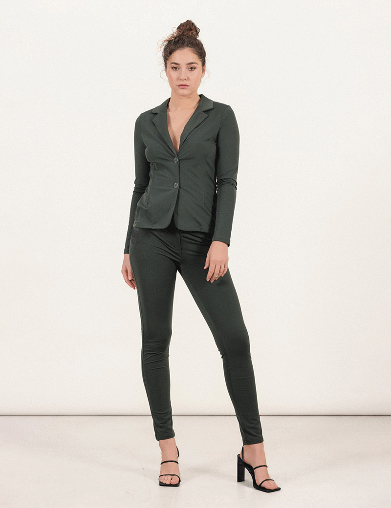 HBT BASICS ESSENTIELS | CHRISTINA PANTALON CHINO KAKI ANTHRACITE