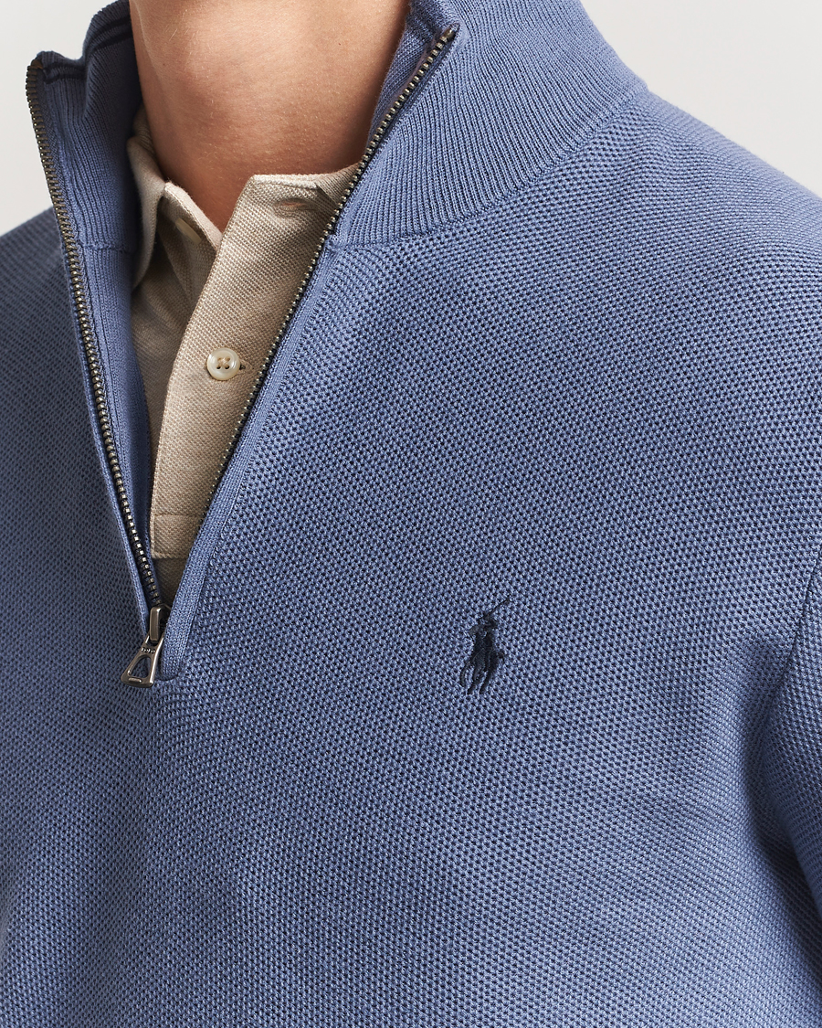 Polo Ralph Lauren Half Zip Cotton Pullover Capri Blue