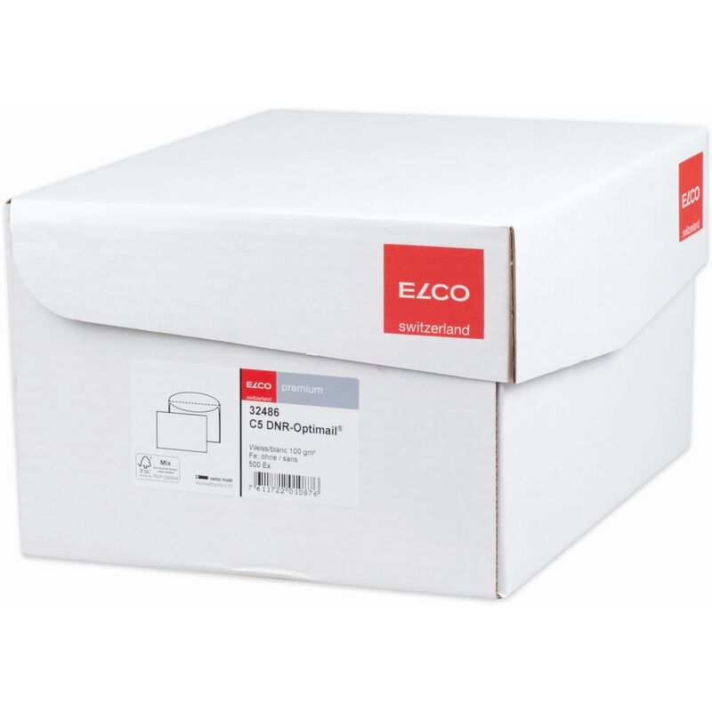 Elco Premium Couvert, gummiert, C5, 500 Stück