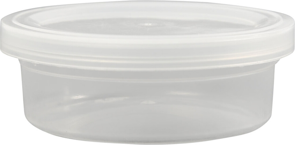 Plastbøtte Med Låg - H 24 MM - Ø 68 MM - 45 ML - 20 Stk