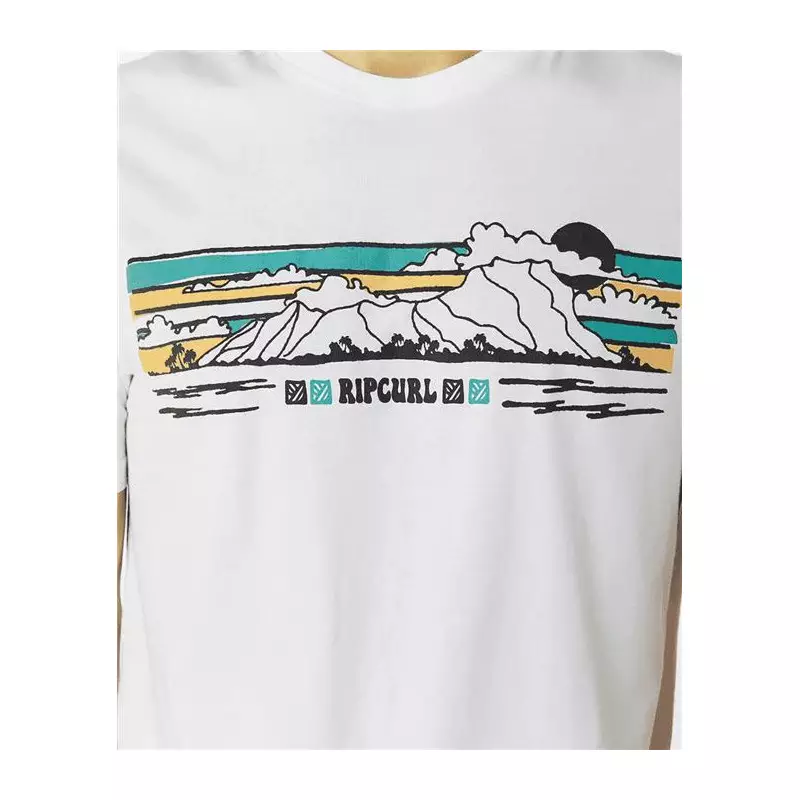Teeshirt RIPCURL Down The Line Stripe S/S Tee Bone