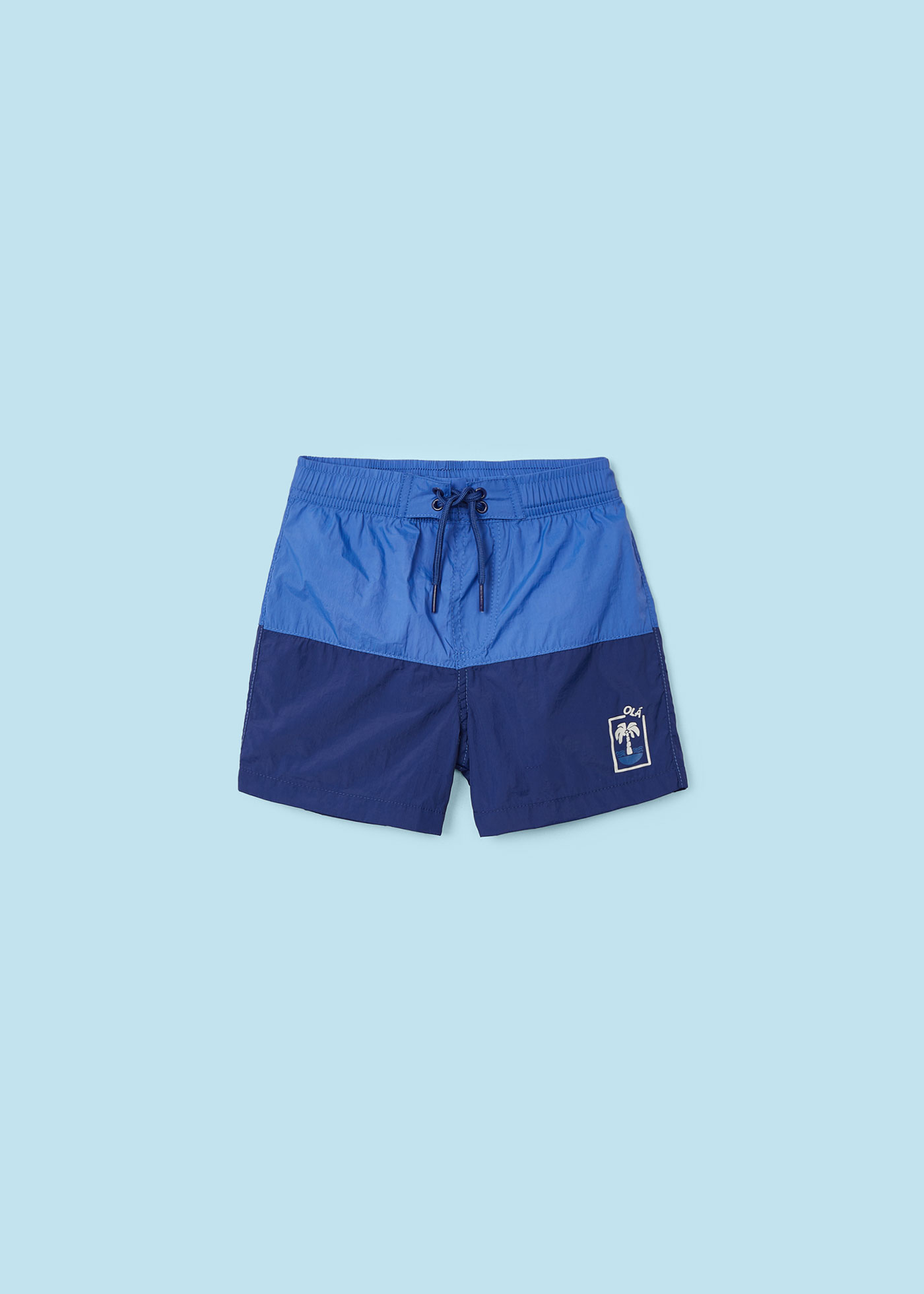 Calções de banho bermuda Riviera para meninos, com blocos de cores.