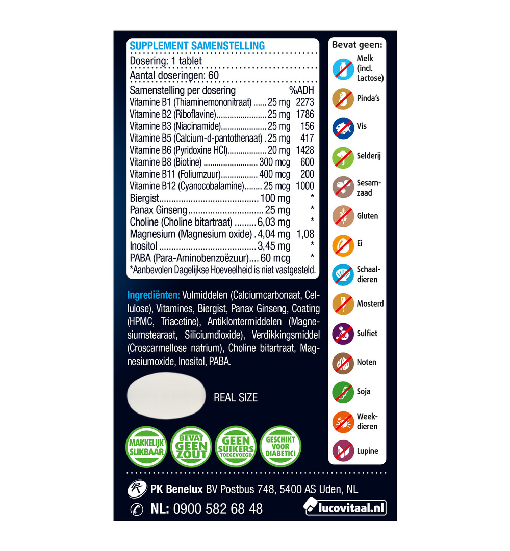 Lucovitaal Vitamine B Complex Forte (60 tabletten)