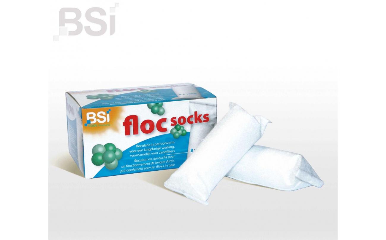 Floc Socks 8x125gr vlokt vuil voor in skimmer