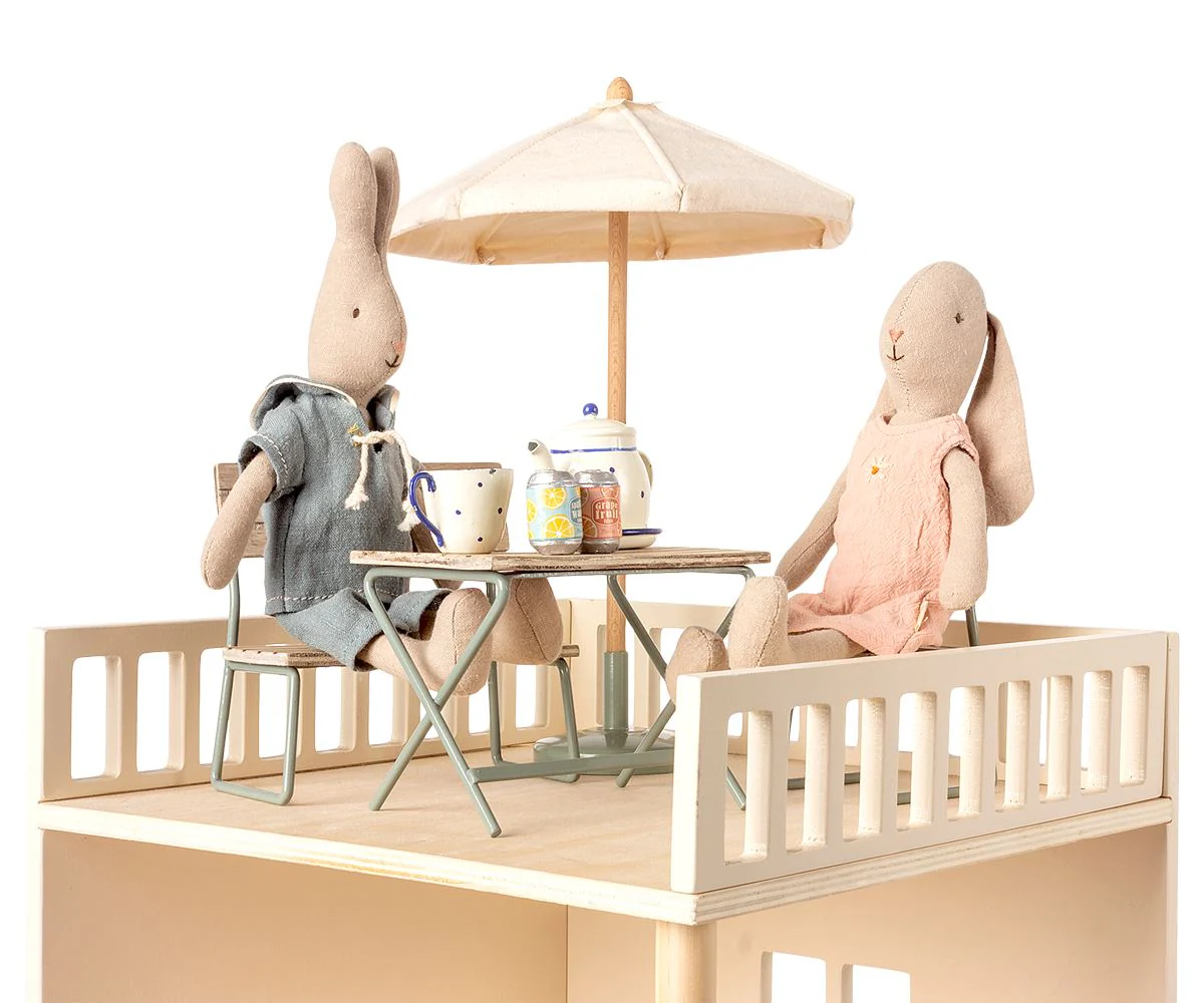 Maileg Garden Set, Table W. Chair And Bench