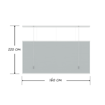 KARWEI dubbel plisségordijn lichtdoorlatend grijs (kleurnr. 6006) 160x220 cm (bxh)