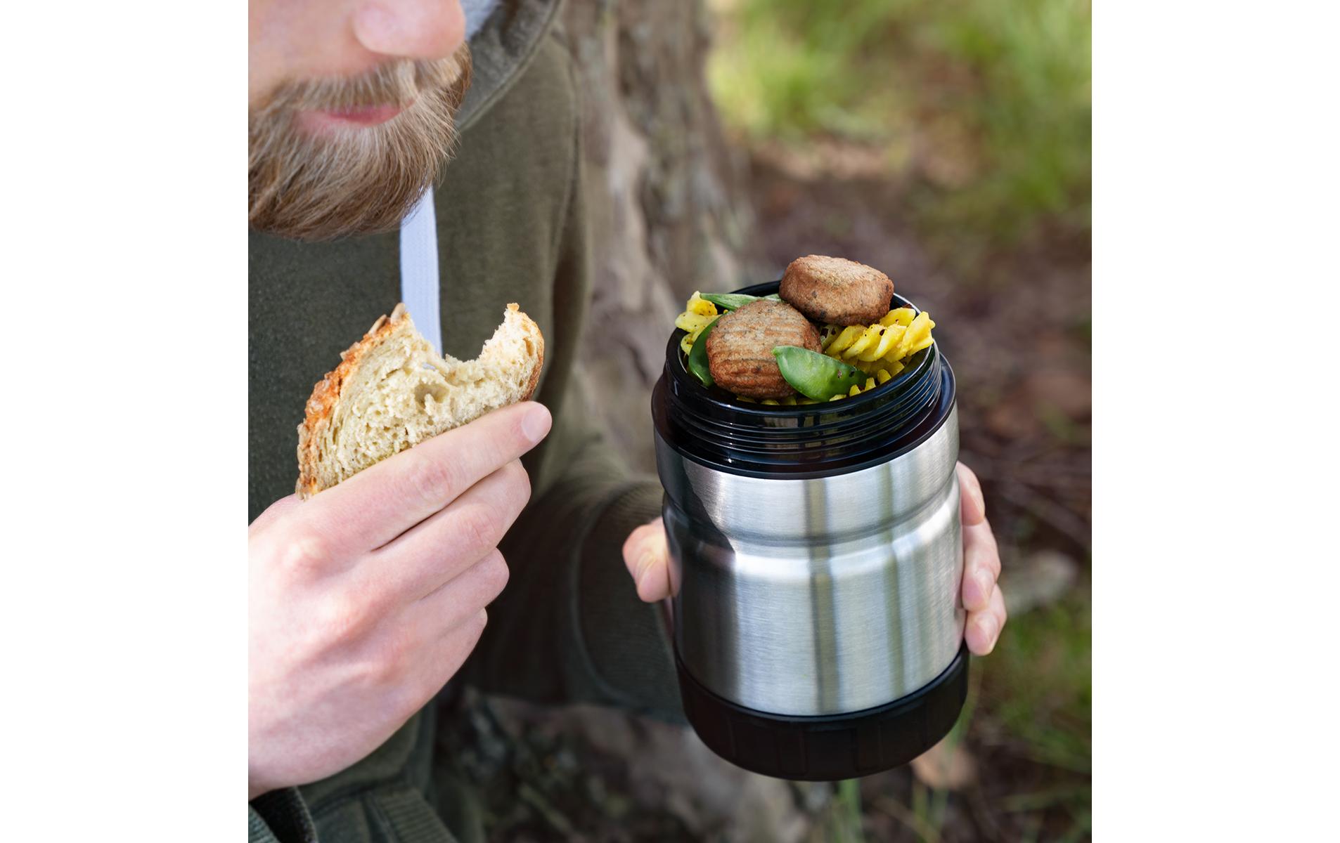 Thermo-Foodbehälter 0.75 l, SchwarzOutdoor-Behälter aus Edelstahl