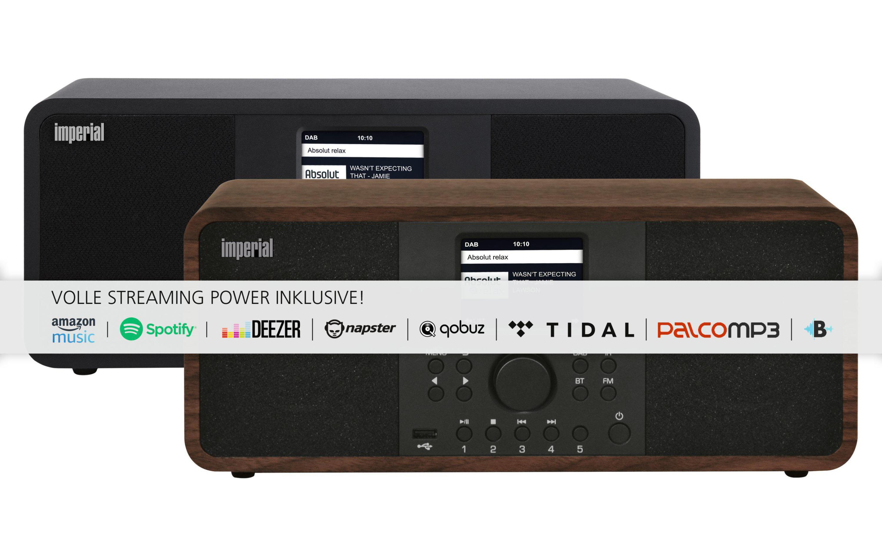 DAB+ Radio Dabman i205 Schwarz<br>Hybrid-Stereo-Radio für Internet-, DAB+, UKW-Radioempfang, mit umfangreichem Streamingportal, Bluetooth 5.0, UPnP und vielen benutzerfreundlichen Features