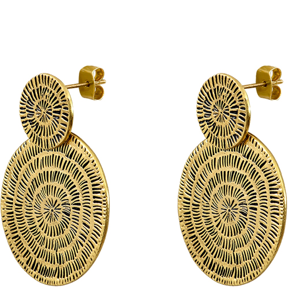 Boucles d'oreilles Arizona - Métal doré