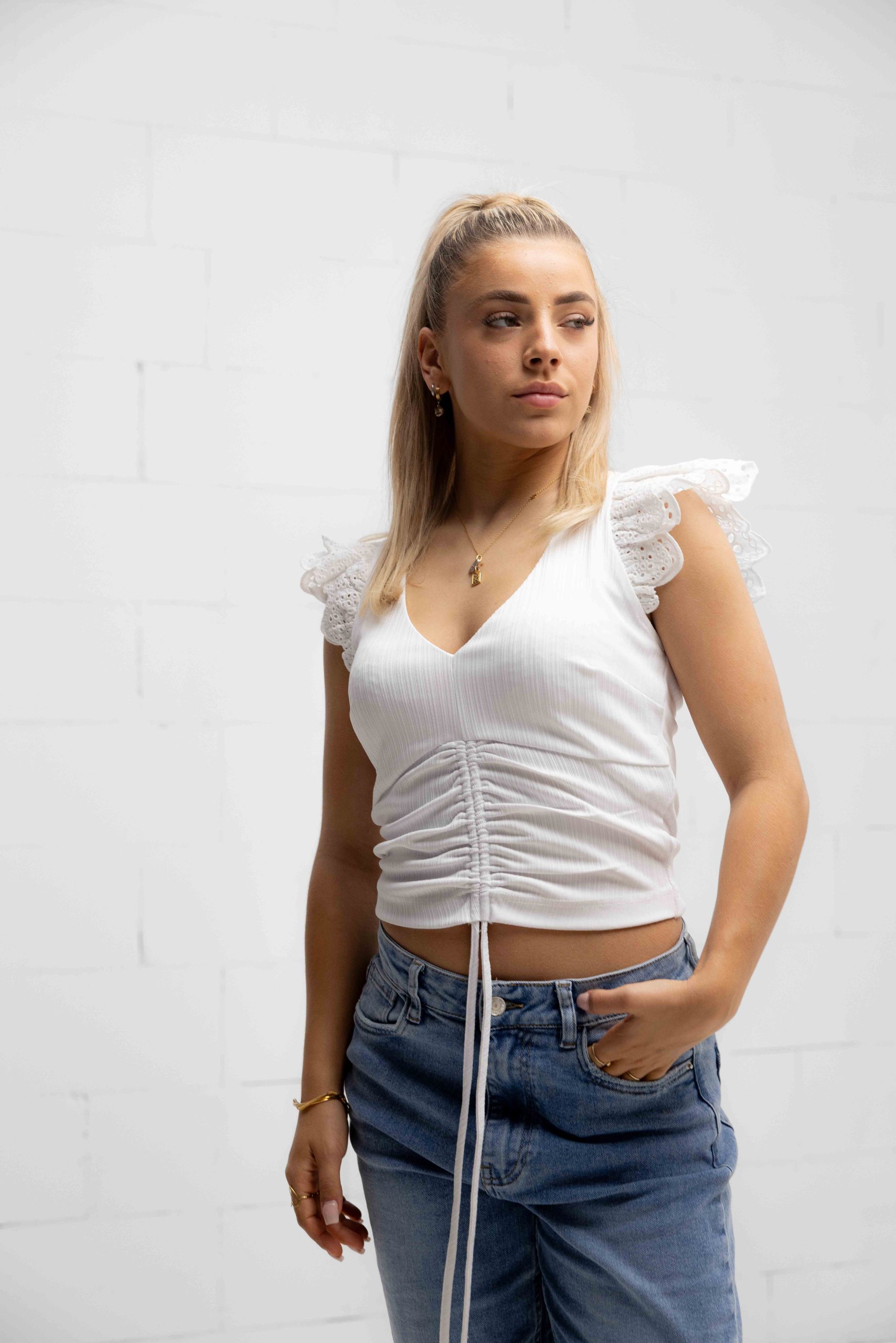 Guess Sangallo Top Dames Wit