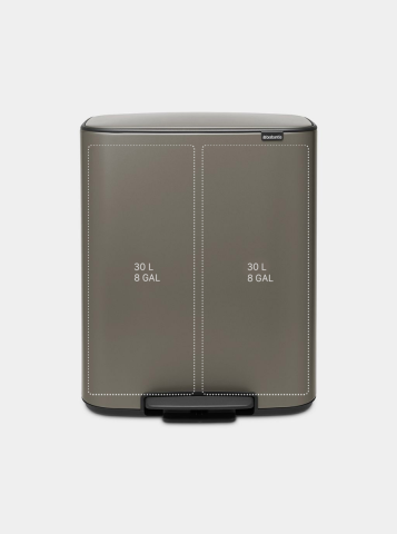 Bo Pedaalemmer, met 2 binnenemmers, 2 x 30 liter - Platinum