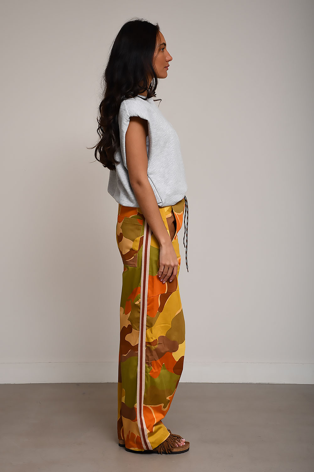 Inty printed cotton pantalon