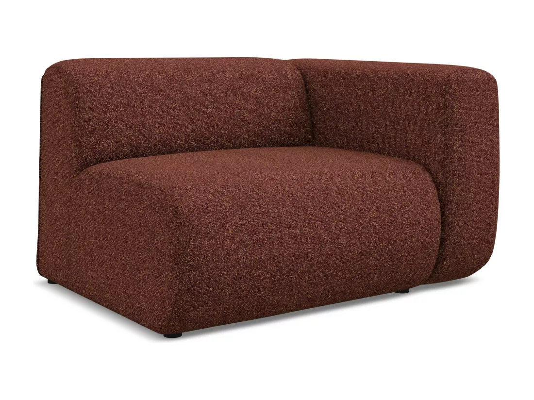 Module avec accoudoirs droit en tissu texturé - bourgogne - EKAHI
