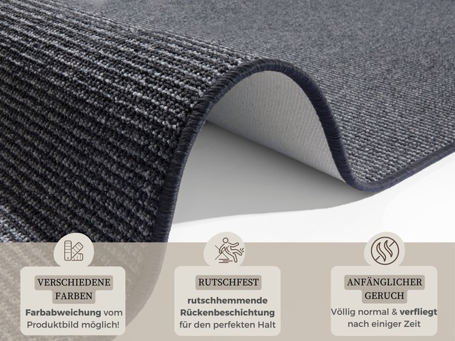 HANSE Home Läufer »Bouclé« rechteckig 5 mm Höhe rutschfest, Sisal Optik, Teppich, Küche, Flur, schlicht, umkettelt