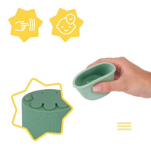 Tasses empilables en silicone - BADABULLE