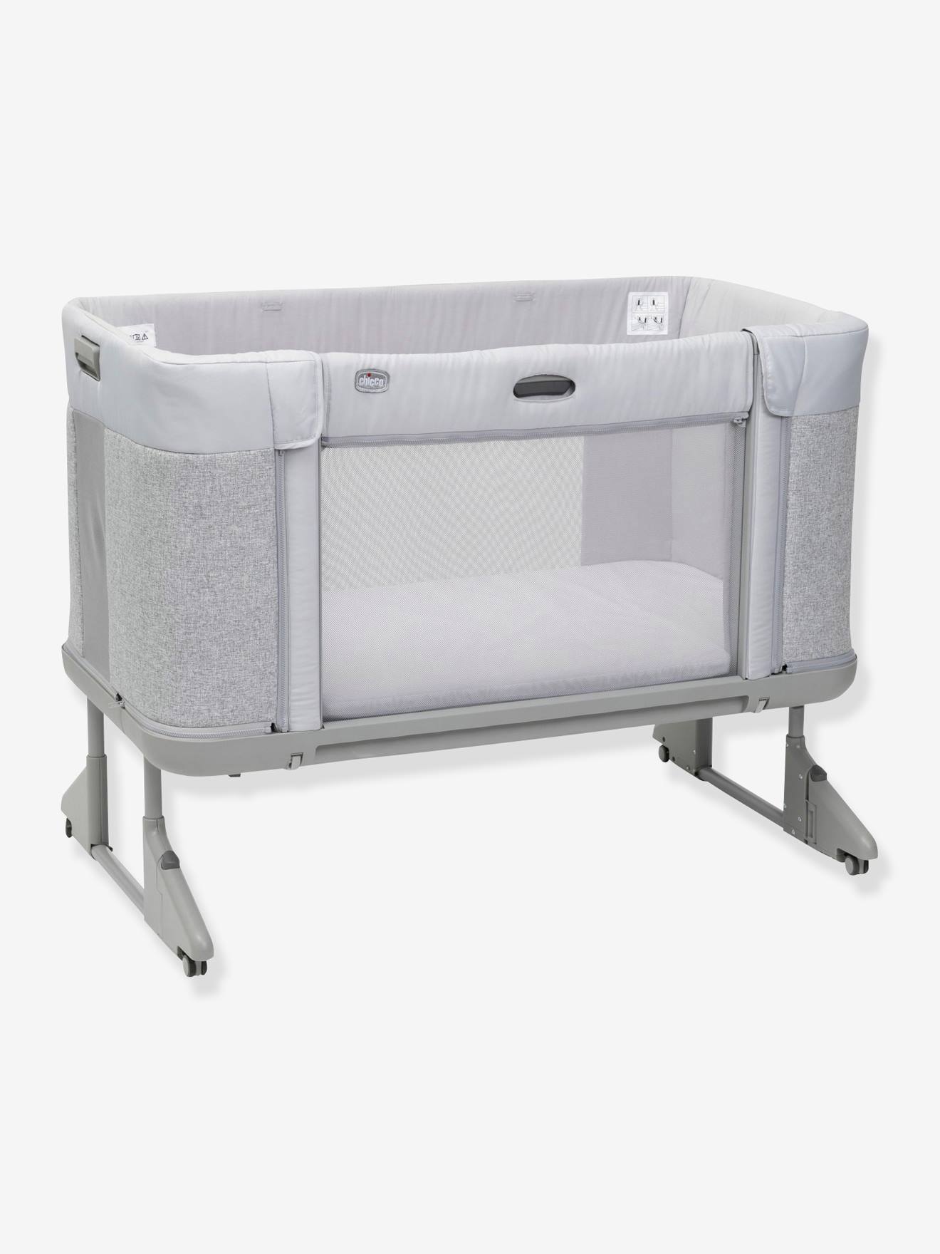 Berço conversível Chicco Next2Me Forever para dormir junto com a família, cinza