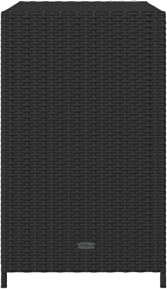 Kangmusi Gartenschrank Schwarz 83x45x76 cm Poly Rattan, kangmusi365543