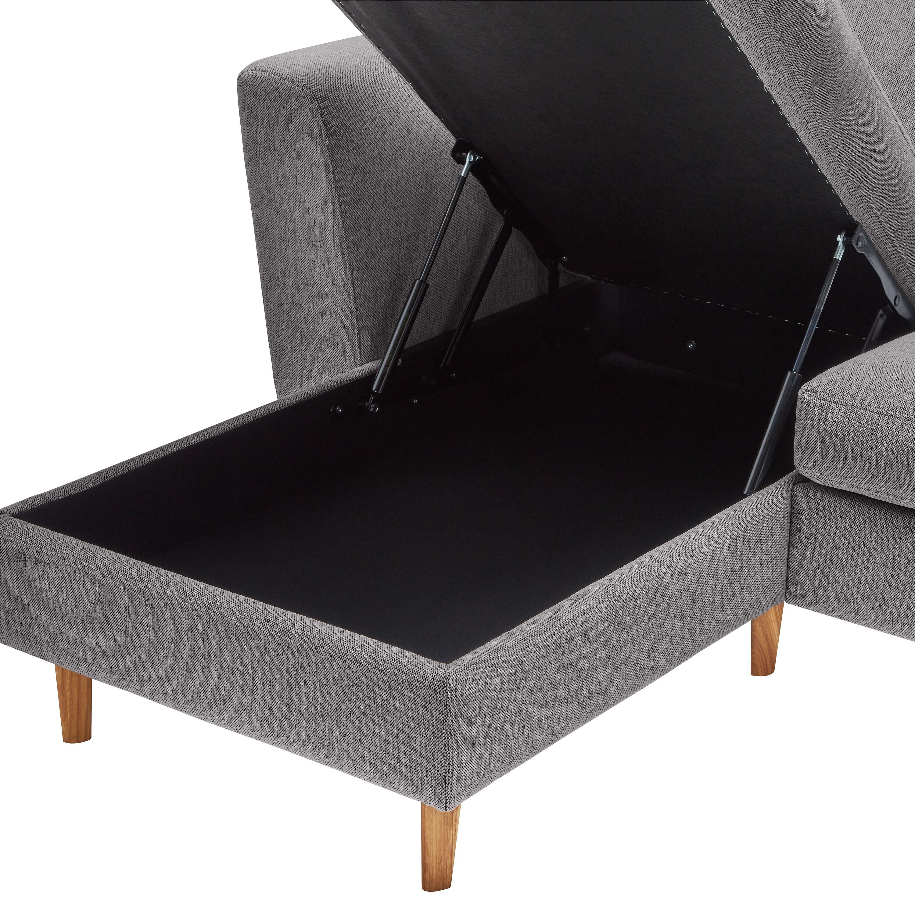 DIENER Ecksofa - Hellgrau / B: 235.0 cm x T: 156.0 cm x H: 81.0 cm