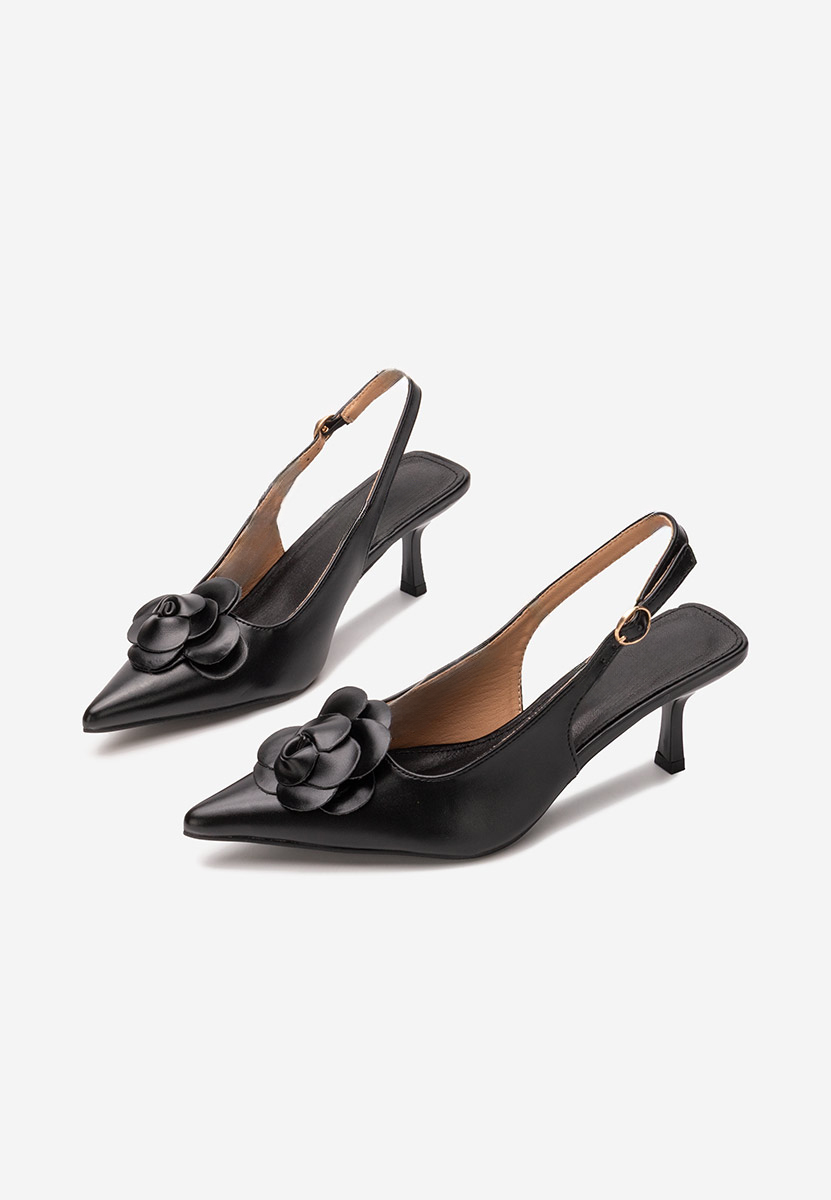 Chaussures à talon fin noirs Kamilia