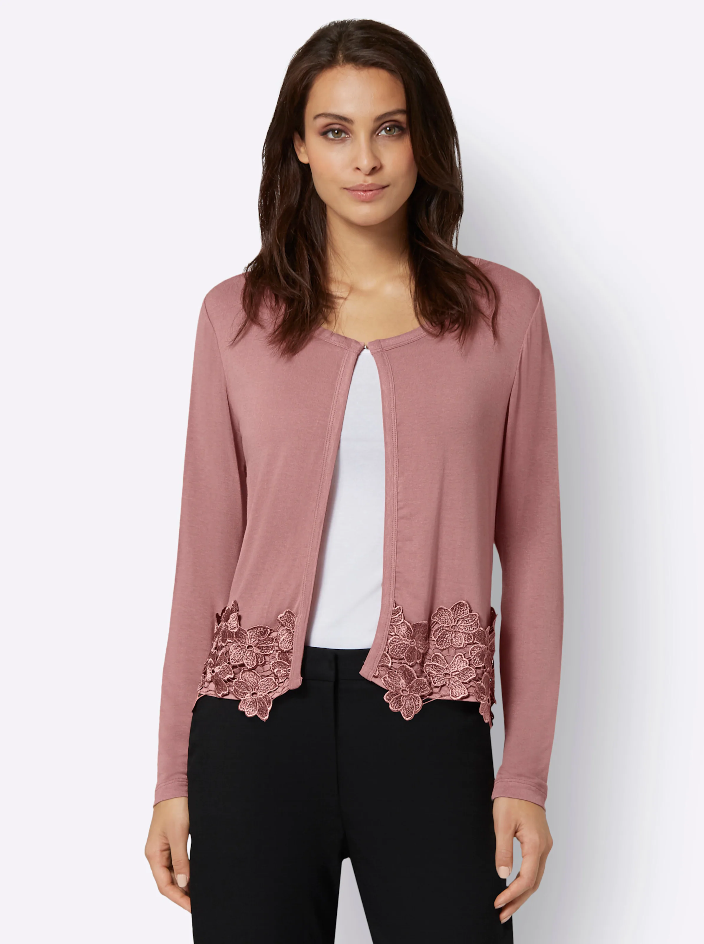 Shirtjacke in rosenquarz