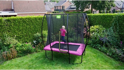 EXIT Silhouette Trampoline inkl. Sikkerhetsnett 153x214 cm, Rosa
