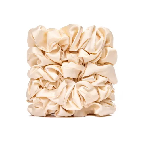 Big Satin Scrunchies Nude 6 Piece